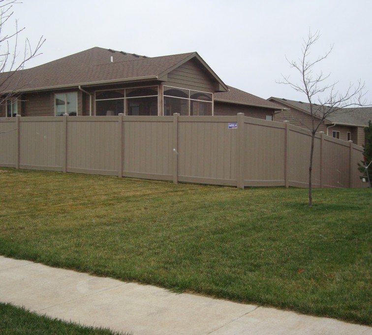 AFC Ames - Vinyl Fencing, Solid Privacy - Woodland Select